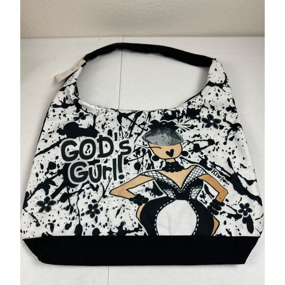 Hobo God's Gurl Womens Stylist Tote Bag Canvas Shoulder Bag  Stylish - Picture 2 of 8